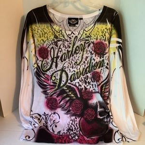 Harley Davidson Long SleeveTop Size Medium